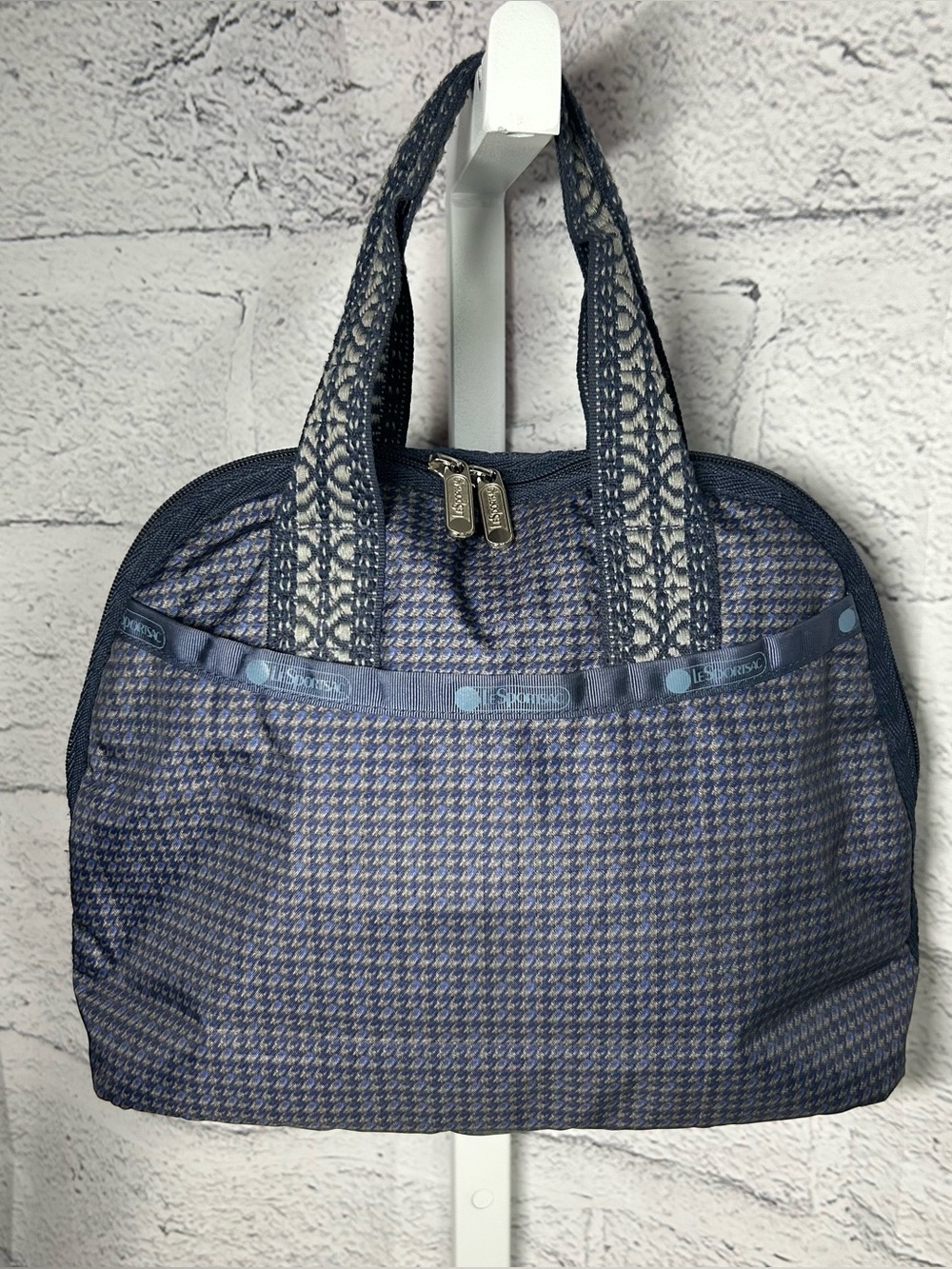 LeSportsac Houndstooth Satchel Handbag💙🩶